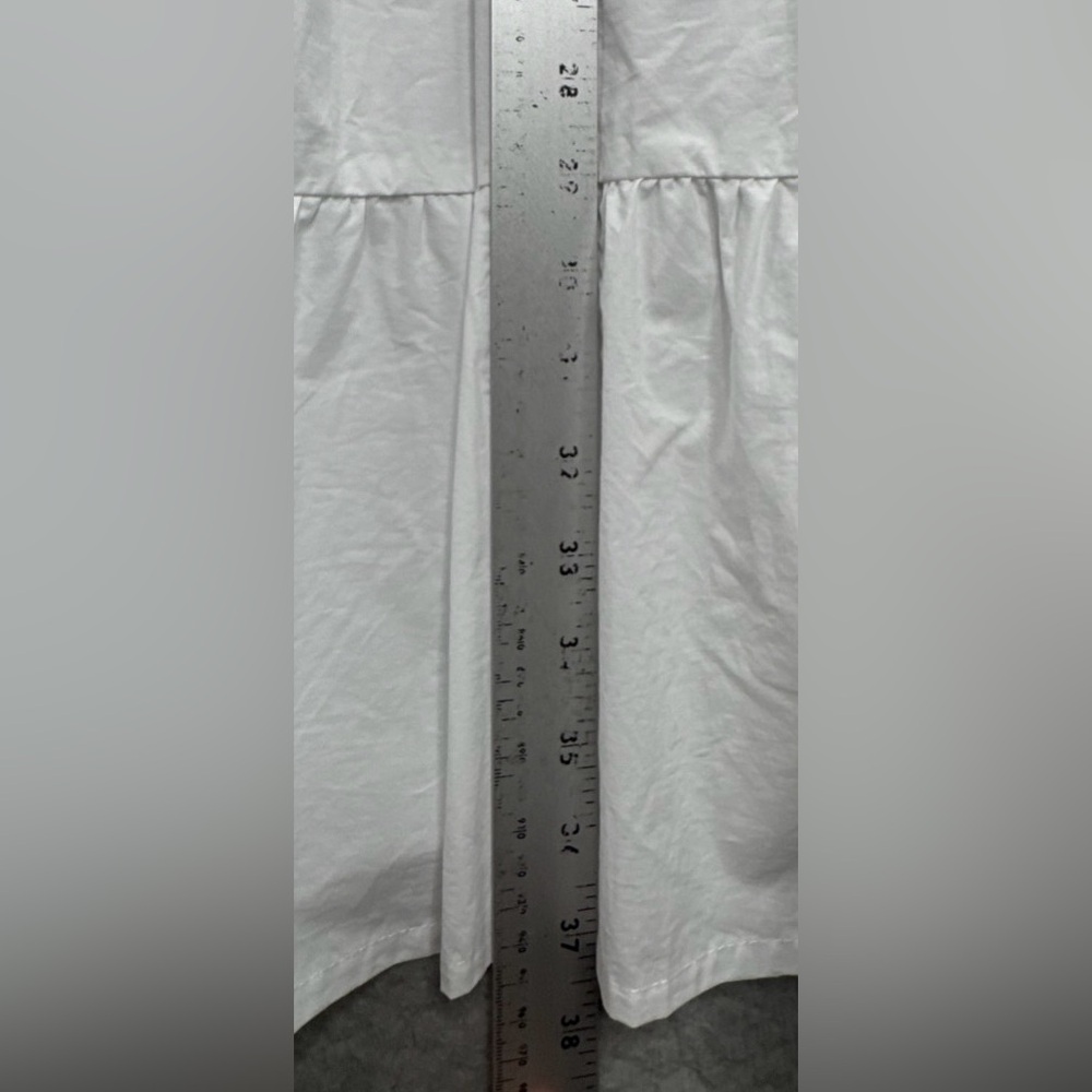 Zara Maxi A Frame Skirt White Elastic Waist Dec Bow Size Small NWT - Picture 7 of 14